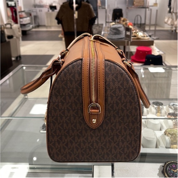 Michael Kors Medium Duffel Travel Satchel - Leather/Coated - Picture 6 of 13